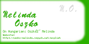 melinda oszko business card